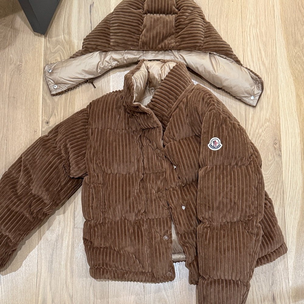 Moncler Brown Corduroy Puffer Jacket
